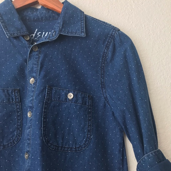 m a d e w e l l ♡ Chambray Dot Top XS - Picture 8 of 8